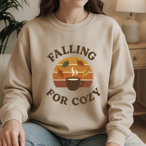 Fall Coffee Lover Sweatshirt, Cozy Cotton-Poly Blend Crewneck