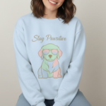 Stay Pawsitive Golden Retriever Sweatshirt, Dog Mom Crewneck