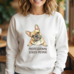 Funny French Bulldog Sweatshirt, Professional Couch Potato Crewneck